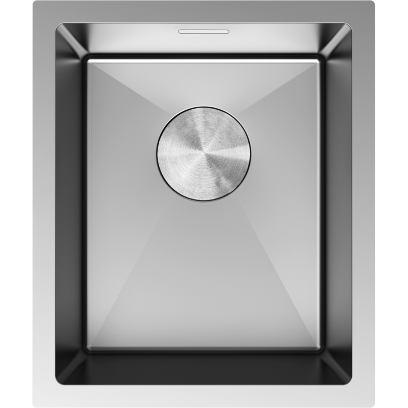 Mexen Trixo stainless steel sink 1-bowl 370 x 440 mm, inox - 6412371000-01