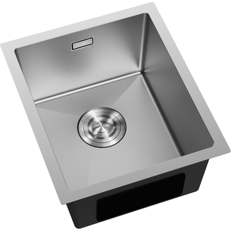 Mexen Trixo stainless steel sink 1-bowl 370 x 440 mm, inox - 6412371000-01