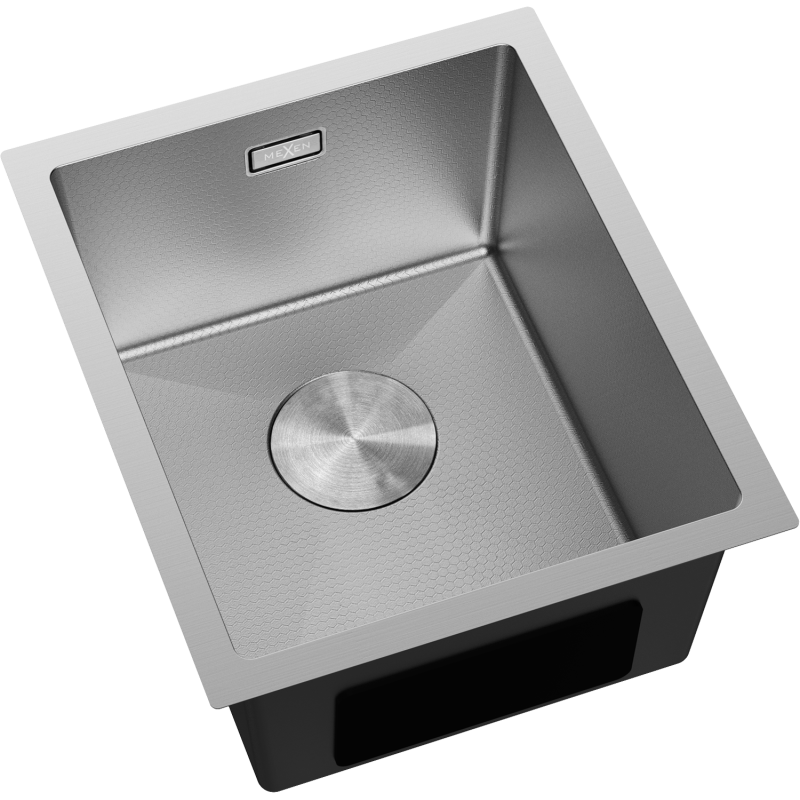 Mexen Trixo stainless steel sink 1-bowl 370 x 440 mm, inox HC - 6412371000-01HC