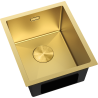 Mexen Trixo stainless steel sink 1-bowl 370 x 440 mm, gold - 6412371000-55