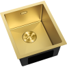 Mexen Trixo stainless steel sink 1-bowl 370 x 440 mm, gold - 6412371000-55