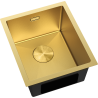 Mexen Trixo Stainless Steel Kitchen Sink 1-Bowl 370 x 440 mm, Gold HC - 6412371000-55HC