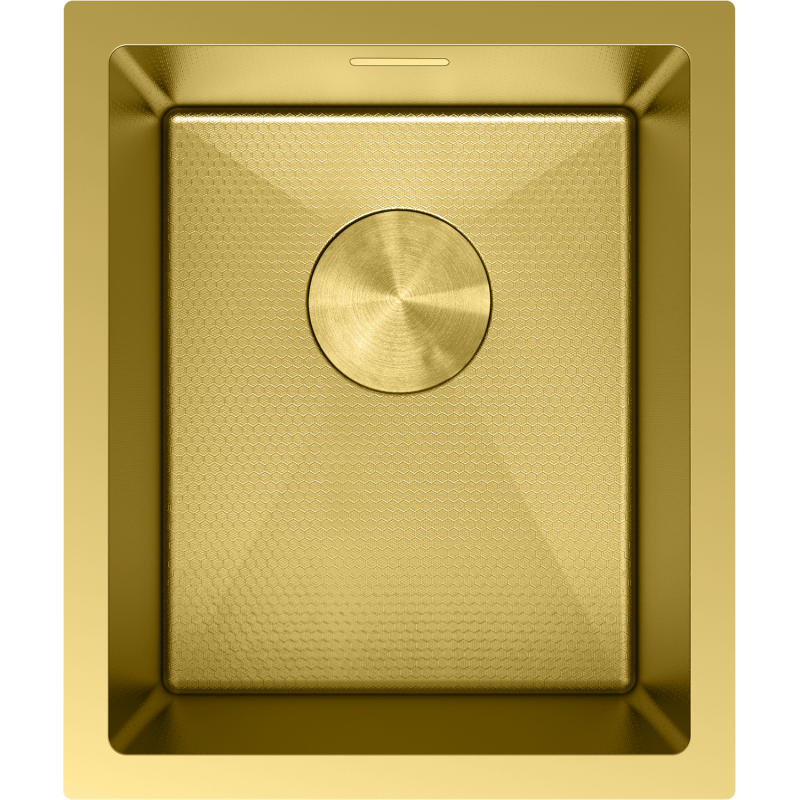 Mexen Trixo 1-Bowl Stainless Steel Sink 370 x 440 mm, Gold HC - 6412371000-55HC