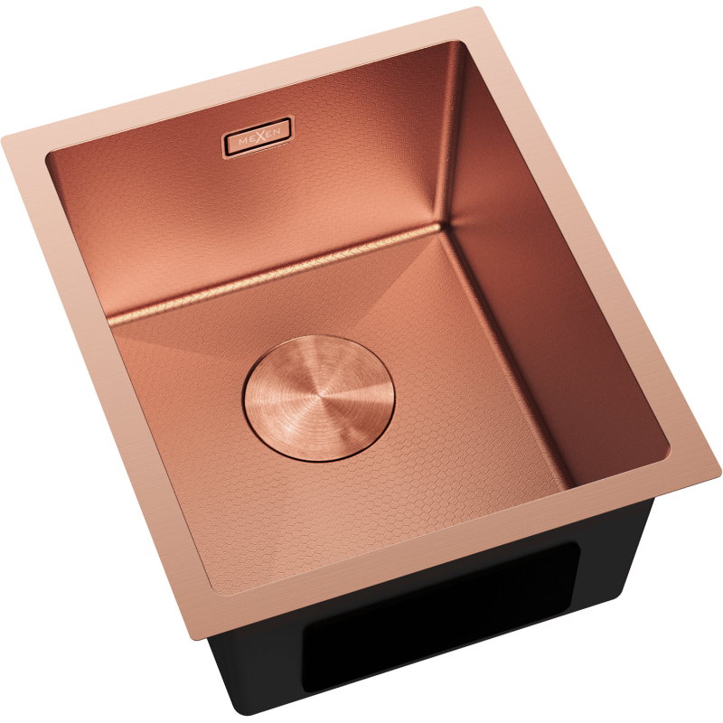 Mexen Trixo 1-Bowl Stainless Steel Sink 370 x 440 mm, Copper HC - 6412371000-65HC