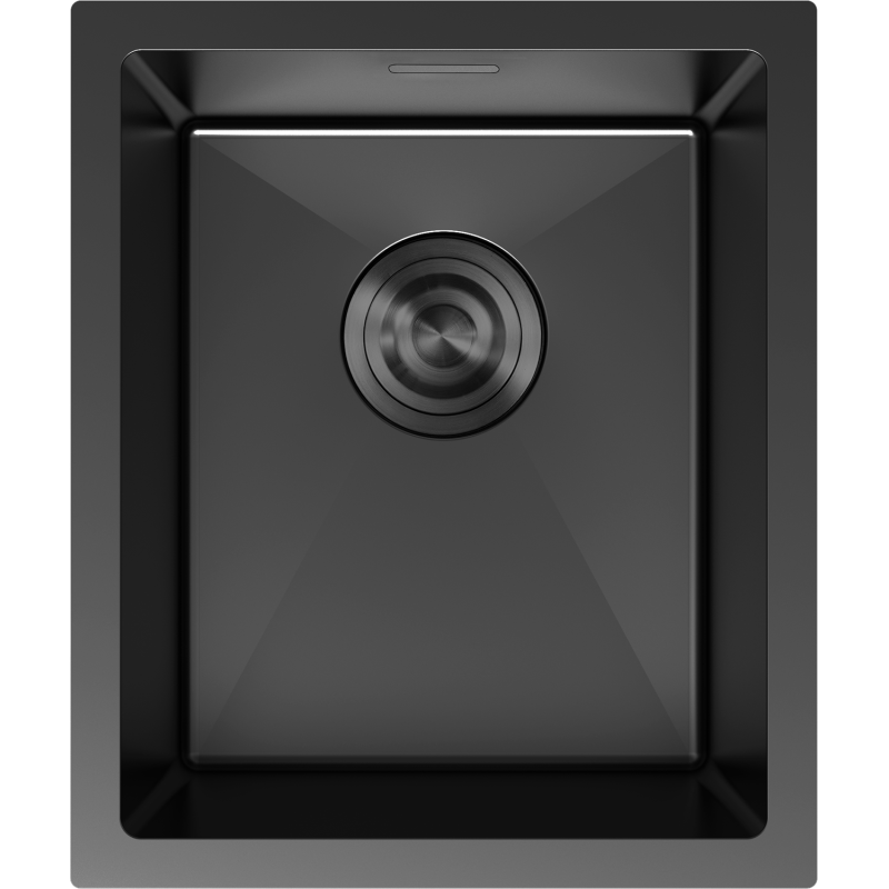 Mexen Trixo steel sink 1-bowl 370 x 440 mm, black - 6412371000-70