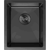 Mexen Trixo stainless steel 1-bowl sink 370 x 440 mm, black - 6412371000-70