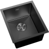 Mexen Trixo stainless steel 1-bowl sink 370 x 440 mm, black - 6412371000-70