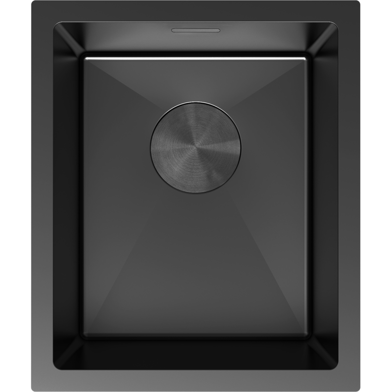 Mexen Trixo stainless steel 1-bowl sink 370 x 440 mm, black - 6412371000-70