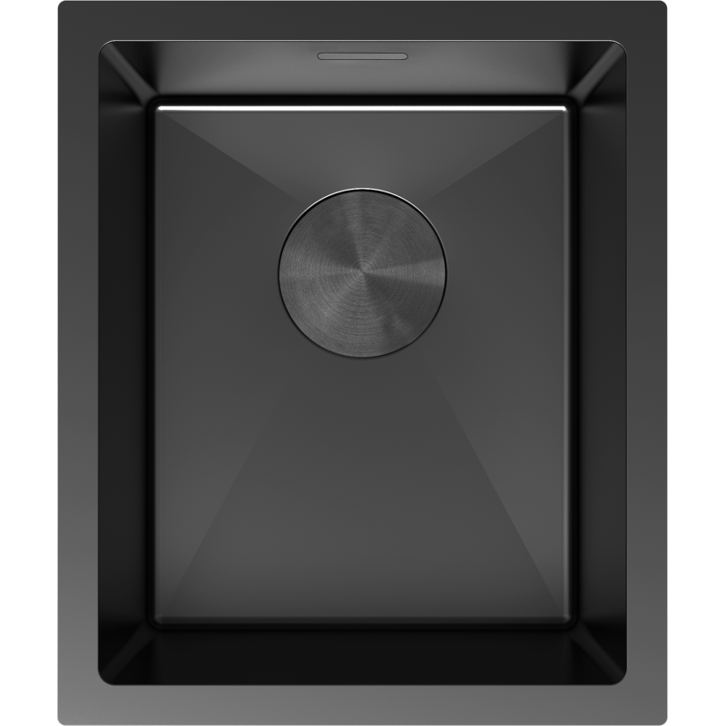 Mexen Trixo steel sink 1-bowl 370 x 440 mm, black - 6412371000-70