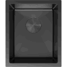 Mexen Trixo stainless steel 1-bowl sink 370 x 440 mm, black - 6412371000-70