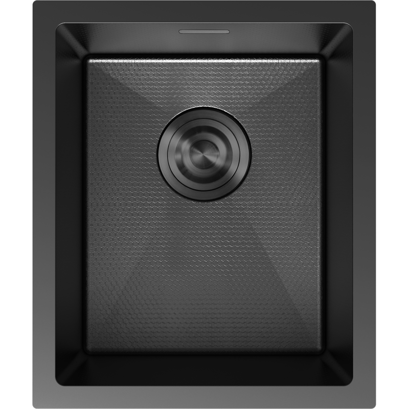 Mexen Trixo 1-Bowl Stainless Steel Sink 370 x 440 mm, Black HC - 6412371000-70HC