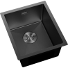 Mexen Trixo steel sink 1-bowl 370 x 440 mm, black HC - 6412371000-70HC