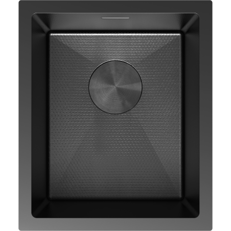 Mexen Trixo steel sink 1-bowl 370 x 440 mm, black HC - 6412371000-70HC