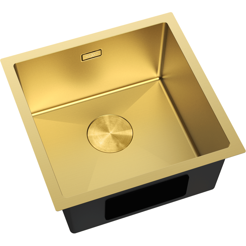 Mexen Trixo steel sink 1-bowl 440 x 440 mm, gold - 6413441000-55