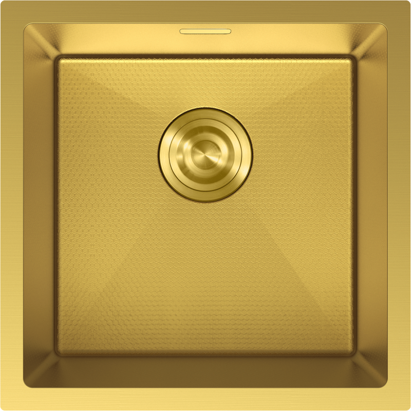 Mexen Trixo stainless steel sink 1-bowl 440 x 440 mm, gold HC - 6413441000-55HC