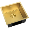 Mexen Trixo steel kitchen sink, 1-bowl 440 x 440 mm, gold HC - 6413441000-55HC