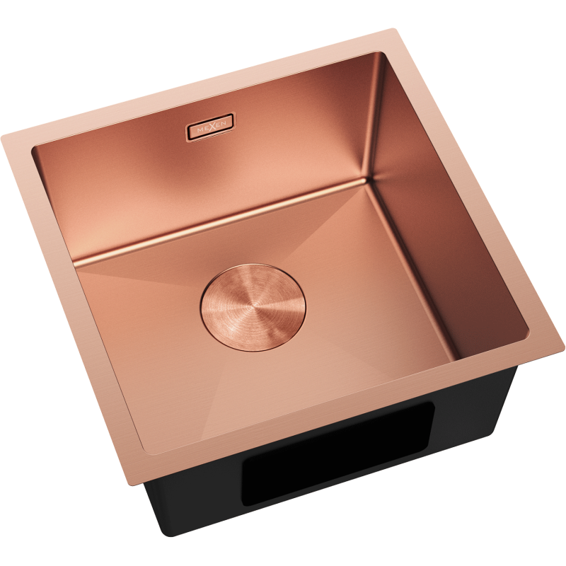 Mexen Trixo 1-Bowl Stainless Steel Sink 440 x 440 mm, Copper - 6413441000-65