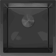 Mexen Trixo stainless steel sink single bowl 440 x 440 mm, black - 6413441000-70