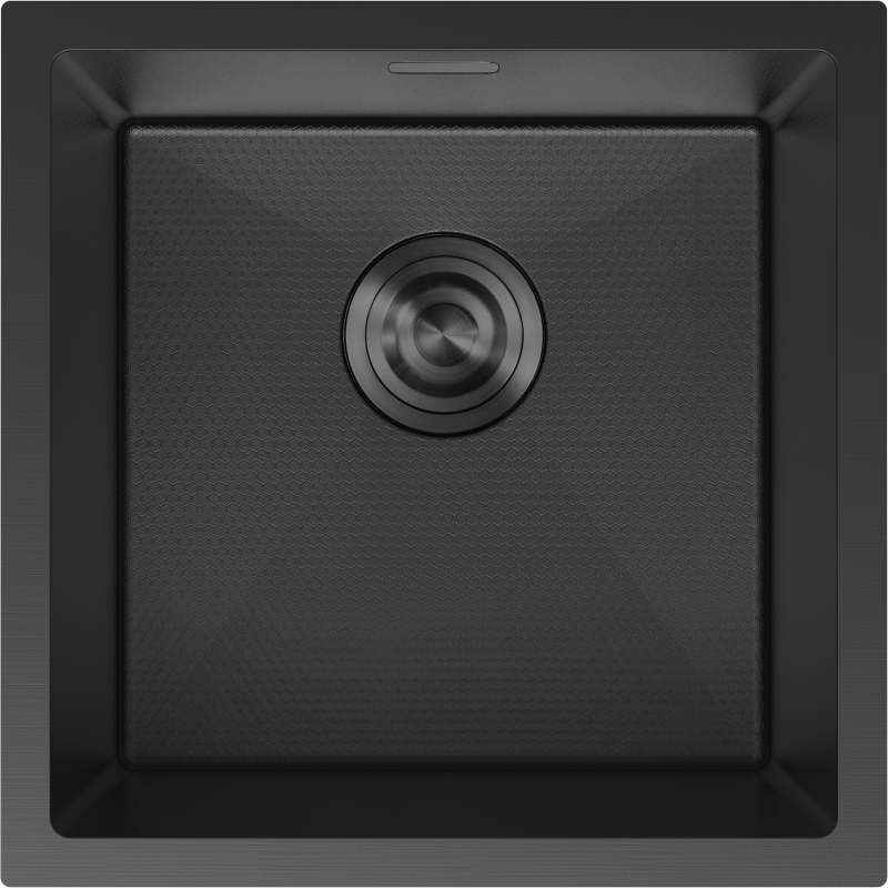 Mexen Trixo stainless steel sink 1-bowl 440 x 440 mm, black HC - 6413441000-70HC