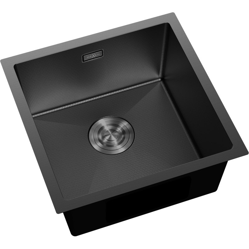 Mexen Trixo stainless steel sink 1-bowl 440 x 440 mm, black HC - 6413441000-70HC