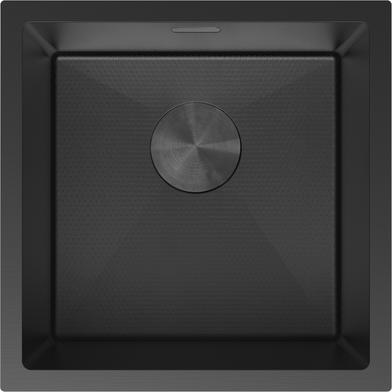 Mexen Trixo stainless steel sink 1-bowl 440 x 440 mm, black HC - 6413441000-70HC