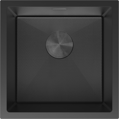 Mexen Trixo stainless steel sink 1-bowl 440 x 440 mm, black HC - 6413441000-70HC
