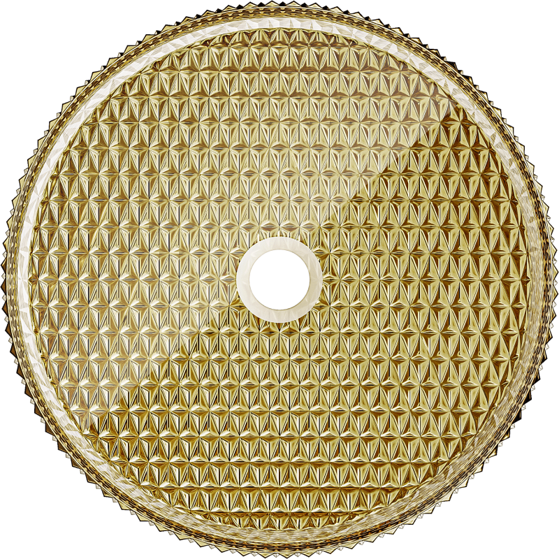 Mexen Aura glass countertop washbasin 39 x 39 cm, gold - 24013952