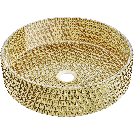 Mexen Aura glass countertop washbasin 39 x 39 cm, gold - 24013952