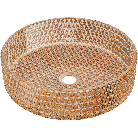 Mexen Aura glass countertop washbasin 39 x 39 cm, rose gold - 24013968