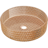 Mexen Aura Glass Countertop Sink 39 x 39 cm, Rose Gold - 24013968