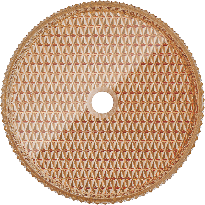 Mexen Aura glass countertop washbasin 39 x 39 cm, rose gold - 24013968