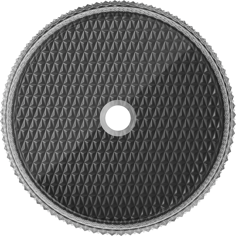 Mexen Aura glass countertop washbasin 39 x 39 cm, transparent/black - 24013971