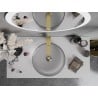 Mexen Aura glass countertop sink 39 x 39 cm, gray - 24013966