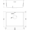 Mexen Trixo steel sink single-bowl 540 x 440 mm, gold - 6414541000-55