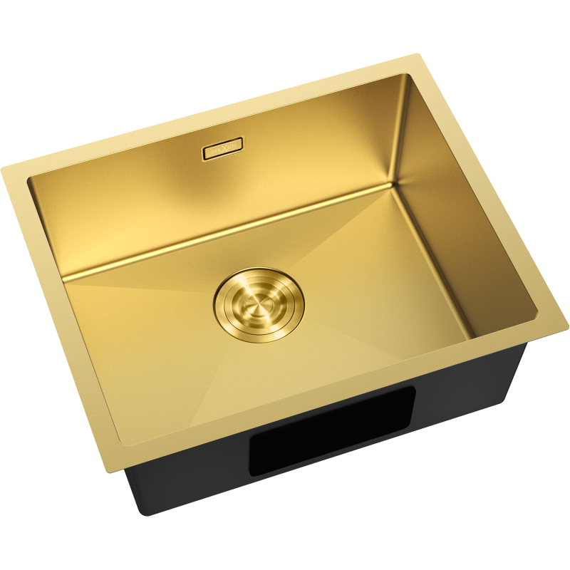 Mexen Trixo stainless steel sink single-bowl 540 x 440 mm, gold - 6414541000-55