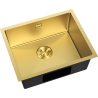 Mexen Trixo stainless steel sink single-bowl 540 x 440 mm, gold - 6414541000-55