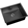 Mexen Trixo stainless steel sink 1-bowl 540 x 440 mm, black - 6414541000-70