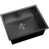 Mexen Trixo stainless steel sink 1-bowl 540 x 440 mm, black - 6414541000-70