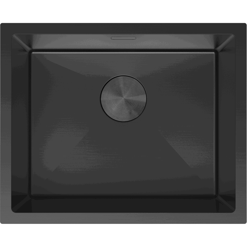 Mexen Trixo stainless steel sink 1-bowl 540 x 440 mm, black - 6414541000-70