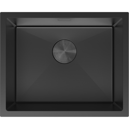 Mexen Trixo 1-Bowl Stainless Steel Sink 540 x 440 mm, Black - 6414541000-70