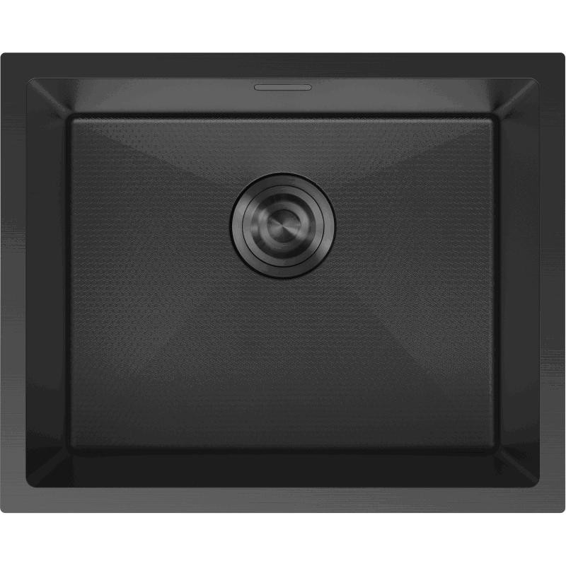 Mexen Trixo stainless steel sink 1-bowl 540 x 440 mm, black HC - 6414541000-70HC