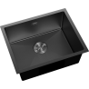 Mexen Trixo stainless steel sink 1-bowl 540 x 440 mm, black HC - 6414541000-70HC