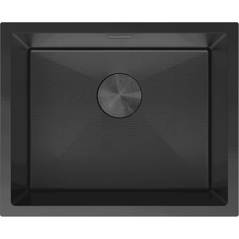 Mexen Trixo stainless steel sink 1-bowl 540 x 440 mm, black HC - 6414541000-70HC