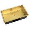 Mexen Trixo stainless steel sink 1-bowl 750 x 440 mm, gold - 6415751000-55