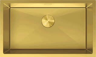 Mexen Trixo 1-bowl Stainless Steel Sink 750 x 440 mm, Gold - 6415751000-55