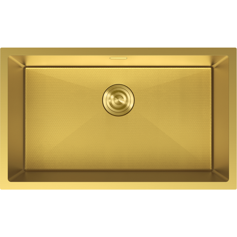 Mexen Trixo stainless steel sink 1-bowl 750 x 440 mm, gold HC - 6415751000-55HC
