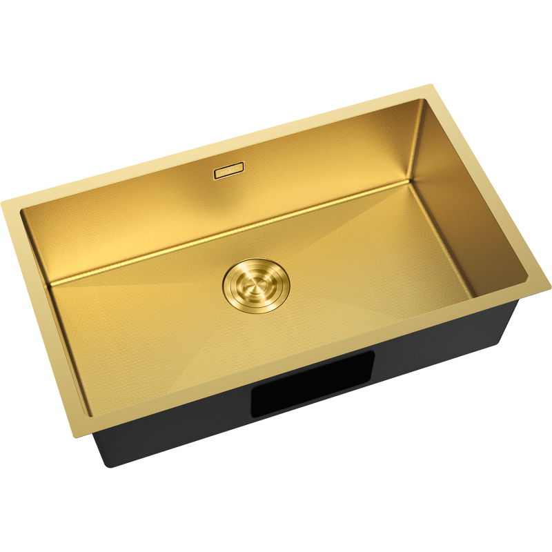 Mexen Trixo stainless steel sink 1-bowl 750 x 440 mm, gold HC - 6415751000-55HC