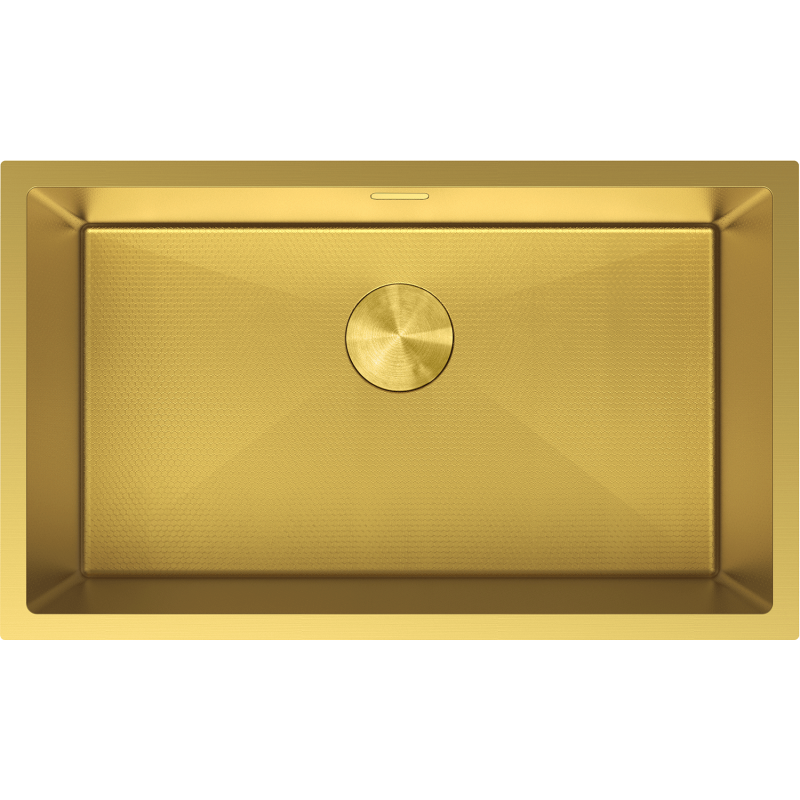 Mexen Trixo stainless steel sink 1-bowl 750 x 440 mm, gold HC - 6415751000-55HC