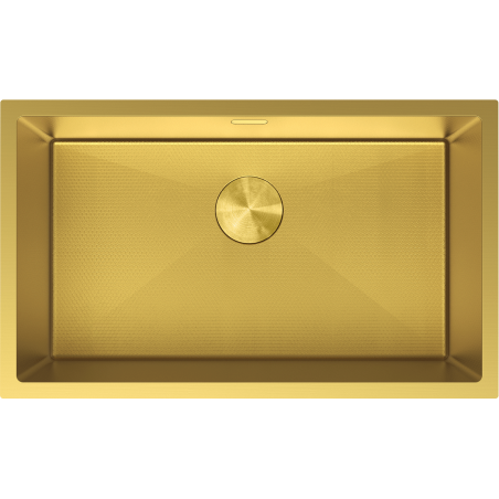 Mexen Trixo stainless steel sink 1-bowl 750 x 440 mm, gold HC - 6415751000-55HC