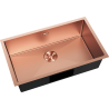 Mexen Trixo 1-bowl stainless steel sink 750 x 440 mm, copper - 6415751000-65